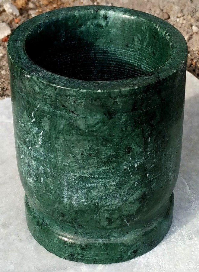 ikarus Green Mortar and Pestle Set, kharad, Masher Spice Mixer for Kitchen 5/6 inches - Image 3
